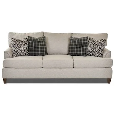 Transitional Customizable Sofa with Flared Arms
